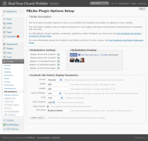 FBLikeButton Admin Page