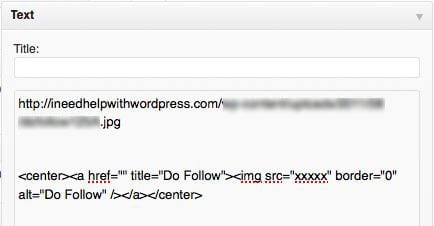 WordPress-text-widget