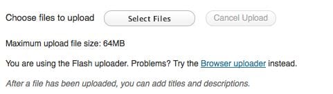 Wordpress-upload