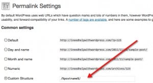 WordPress permalink